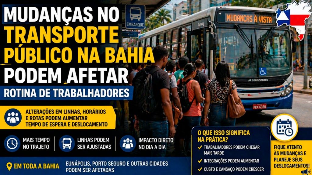 Mudanças no transporte público na Bahia podem afetar rotina
