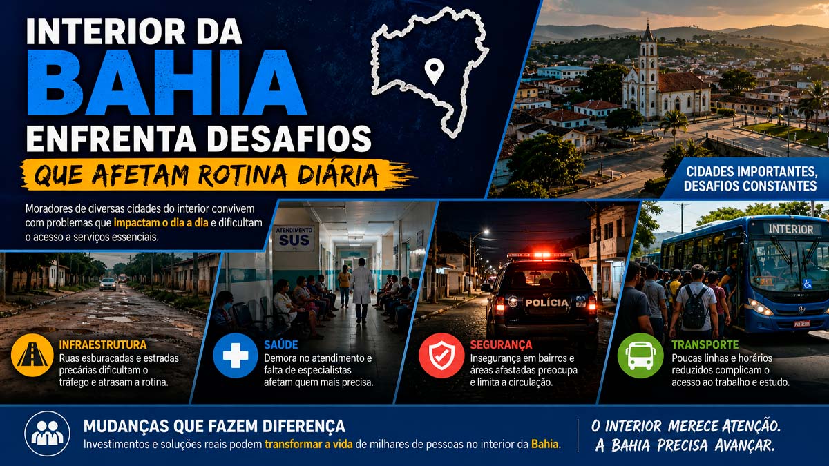 Interior da Bahia enfrenta desafios que afetam rotina diária