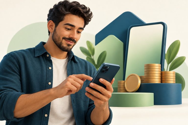 Ilustração sobre como consultar e acompanhar o fgts pelo aplicativo oficial