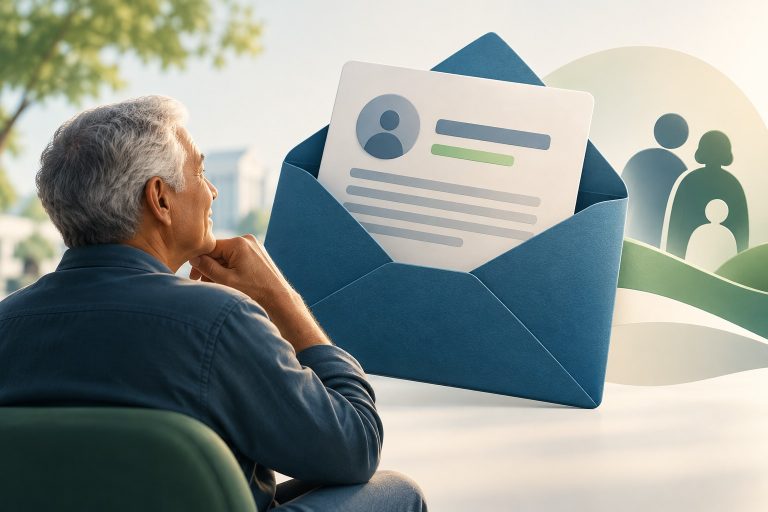 Ilustração sobre carta de concessão do inss